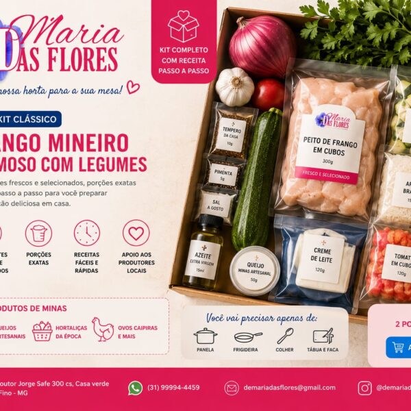 Frango Mineiro cremoso com legumes